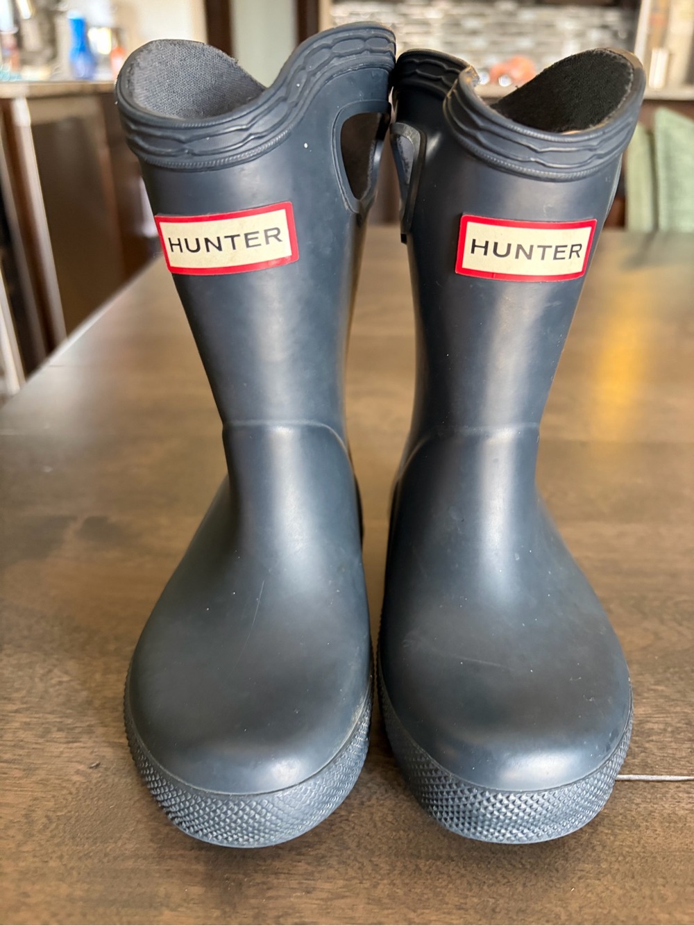 Hunter Navy Boots Toddler 6